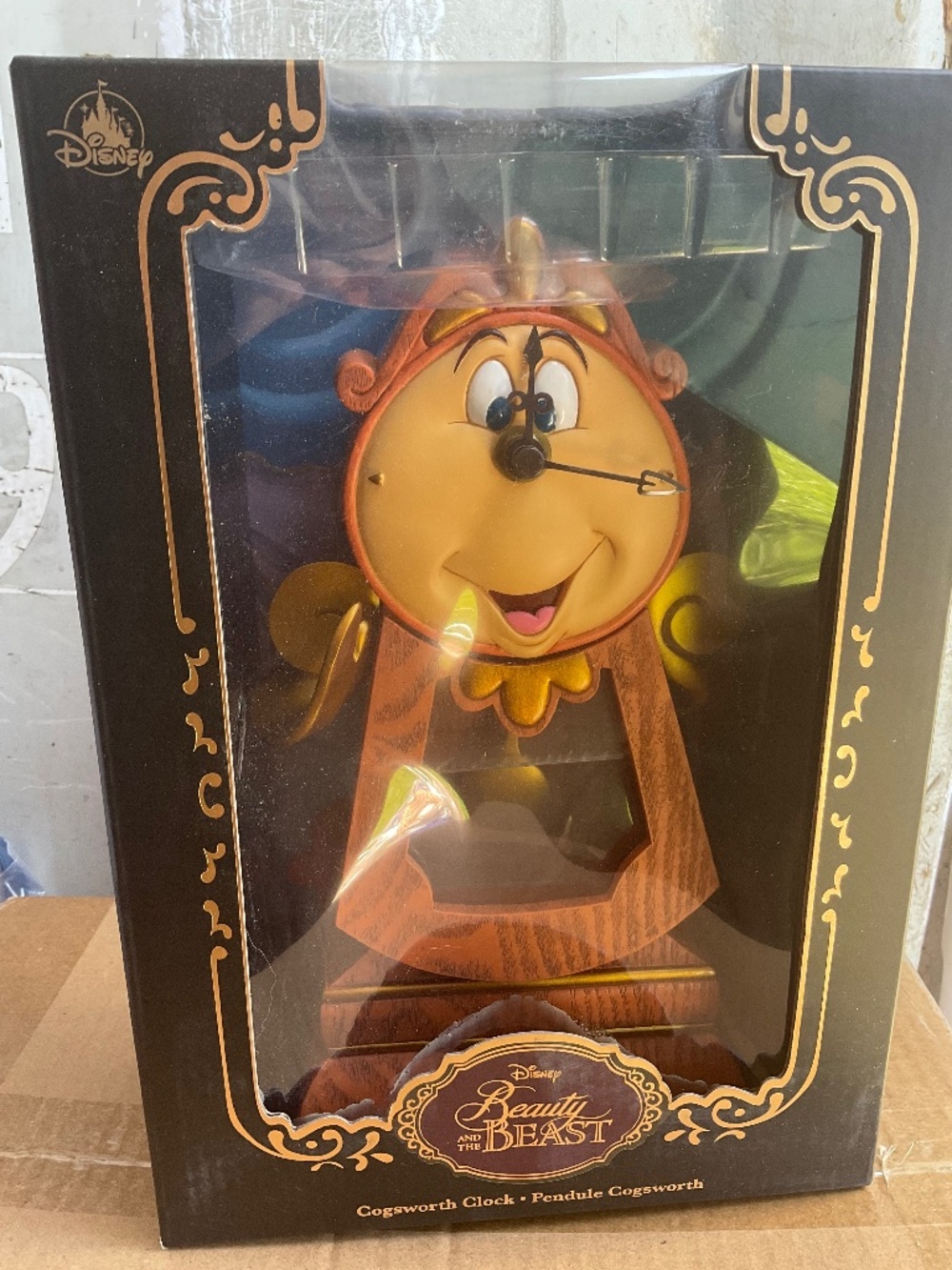 DISNEY BEAUTY AND THE BEAST COGSWORTH PENDULUM CLOCK NWT RETIRED